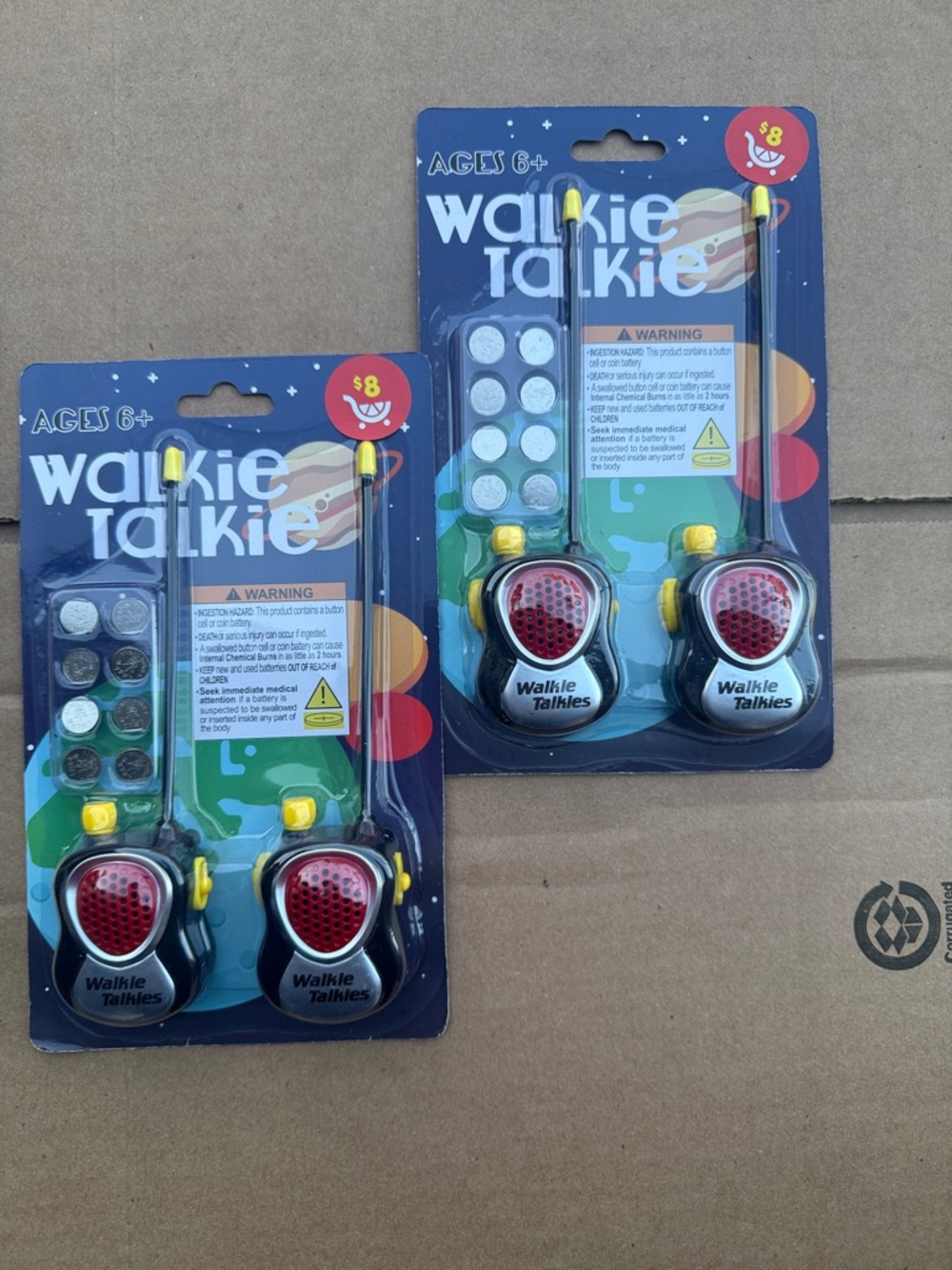 2 for $5 ! Walkie Talkies Kids Toy Set - Black & Red (2-Pack)